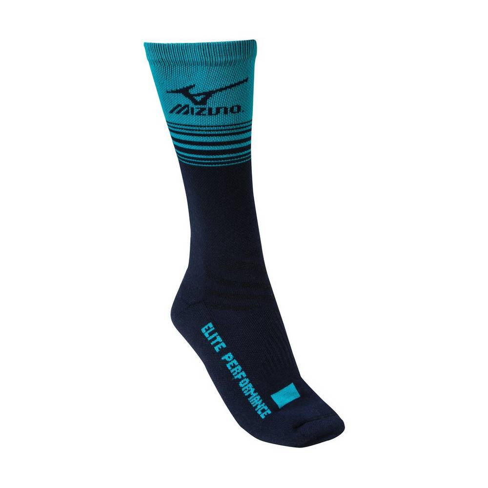 Calcetines Mizuno Retro Crew Hombre Azul Marino/Azules Baratas PAKY-50823